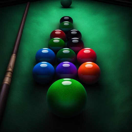 Pool Cue Stick on table